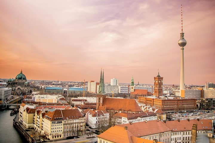 Berlin — Berlin Skyline Architecture City Germany Lights